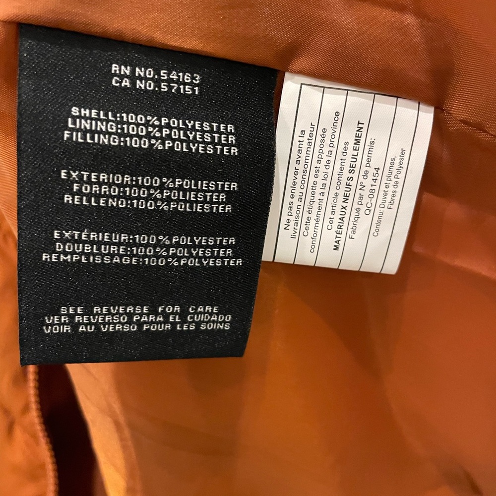 Cole Haan Orange Puffer Vest - Picture 4 of 4